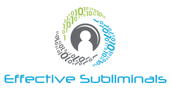 Logo of Effective Subliminals featuring a digital design with binary code elements.